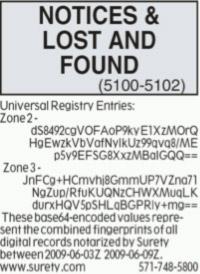 Image caption: Haber and Stornetta’s startup Surety used to publish the blockhash weekly in the New York Times’ “Notices & Lost and Found” classifieds.