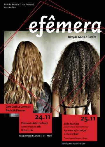 Figura 5.1: Póster de la obra de teatro Efêmera en Río de Janeiro, 2017.