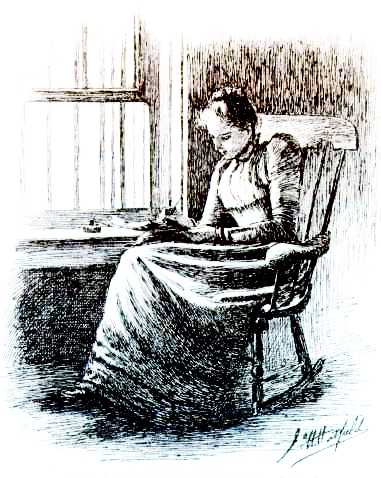 illustration of a woman reading in chair